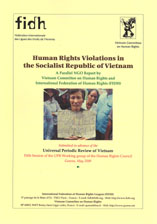 Parallel NGO Report by Vietnam Committee on Human Rights and the FIDH, submitted in advance of the Universal Periodic Review of Vietnam
