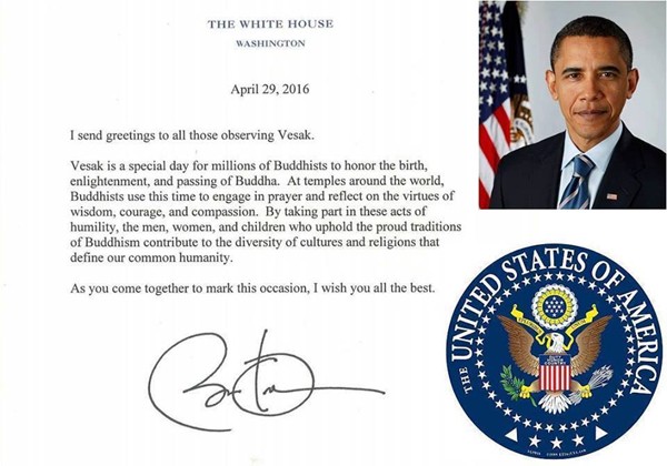 Thông điệp Phật Đản của Tổng Thống Hoa Kỳ, Barack Obama