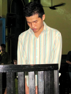 Phan Minh Man at his trial on 17.7.2010 - Photo Vu Mai