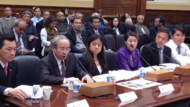 Rights campaigners testify on Vietnam's human rights situation at a House Foreign Affairs Committee hearing in Washington, April 11, 2013 (RFA)
