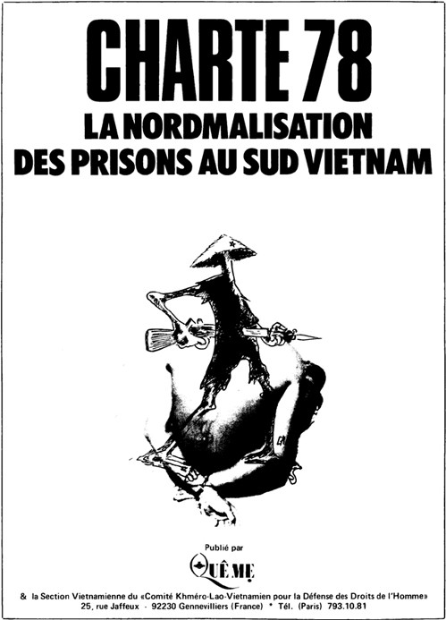 Hồ sơ <strong>“Bắc hóa chế độ tù ngục ở miền Nam”</strong> phổ biến tại cuộc họp báo lịch sử ngày 29.5.1978 tại Paris trước 60 ký giả truyền thanh, truyền hình, báo chí quốc tế làm cho công luận thế giới chuyển sang hậu thuẫn người Việt dân tộc”></div>
</td>
</tr>
<tr>
<td>
<div align=